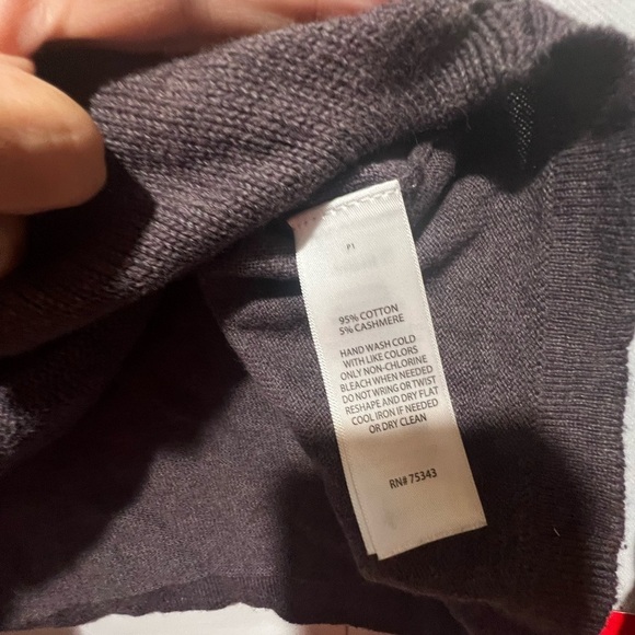 Dakini Charcoal Plum  Open-Front Cardigan Cashmere Blend Large - Picture 6 of 6